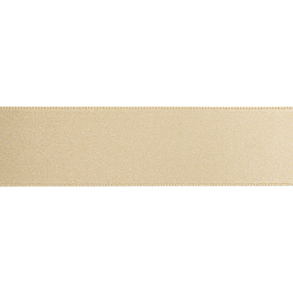 Pale Gold Double Face French Satin Ribbon - 1" Folded