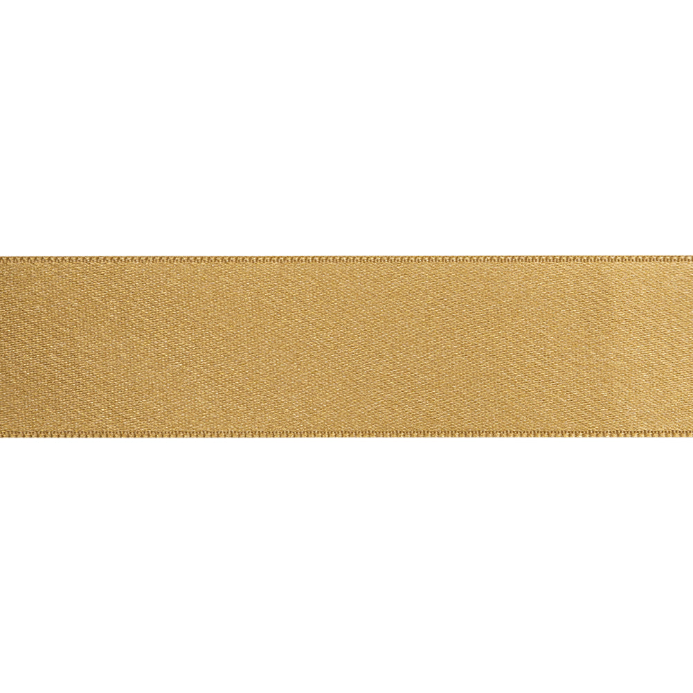 Gold Double Face French Satin Ribbon - 1" Folded