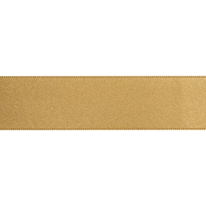 Gold Double Face French Satin Ribbon - 1" Folded