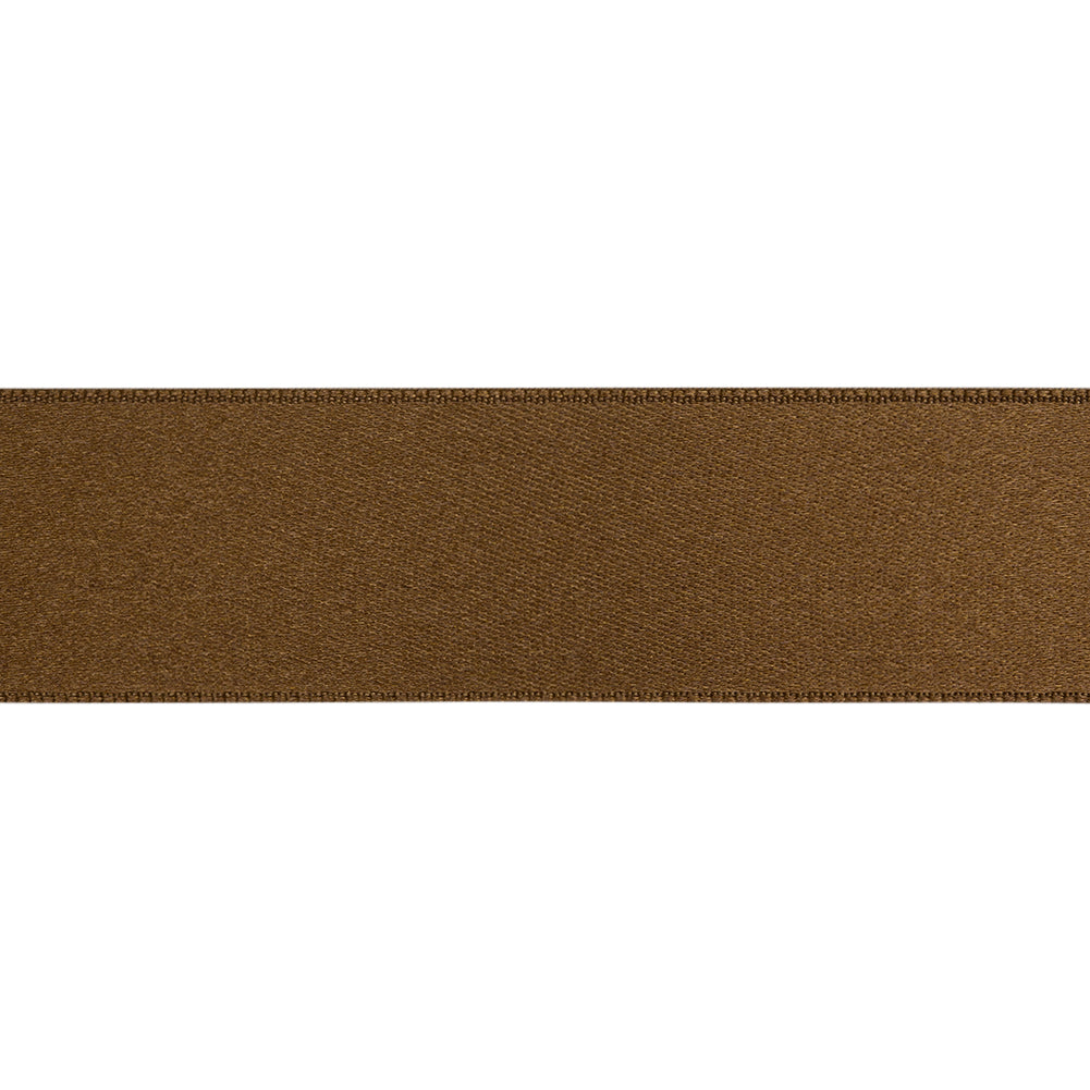 Light Brown Double Face French Satin Ribbon - 1" Folded