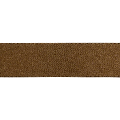 Light Brown Double Face French Satin Ribbon - 1" Folded