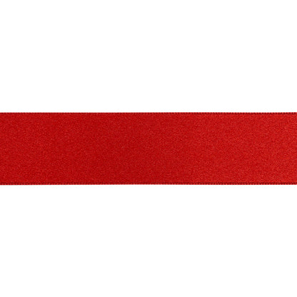 Garnet Double Face French Satin Ribbon - 1" Folded