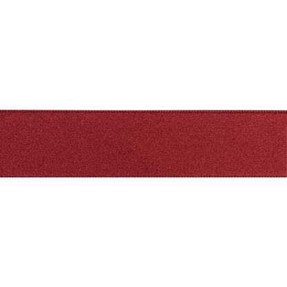 Burgundy Double Face French Satin Ribbon - 1" Folded