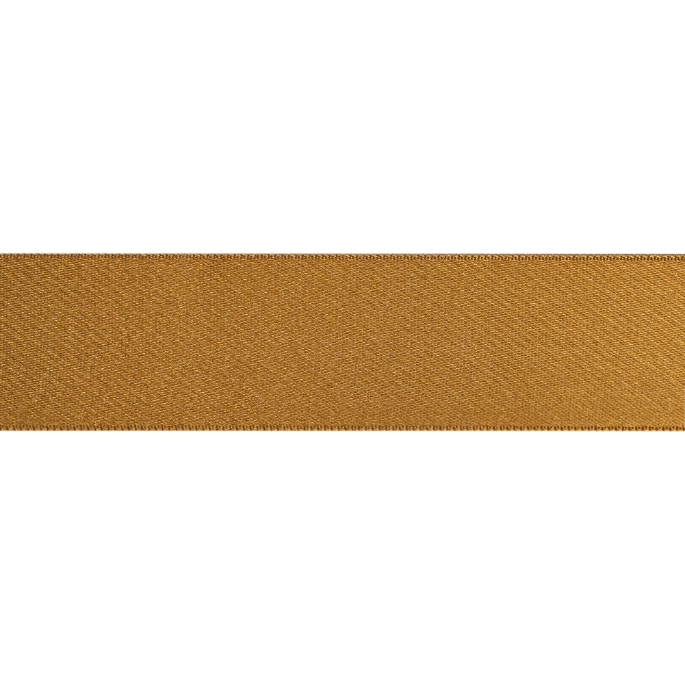 Dark Gold Double Face French Satin Ribbon - 1" Folded