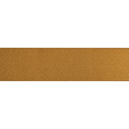 Dark Gold Double Face French Satin Ribbon - 1" Folded