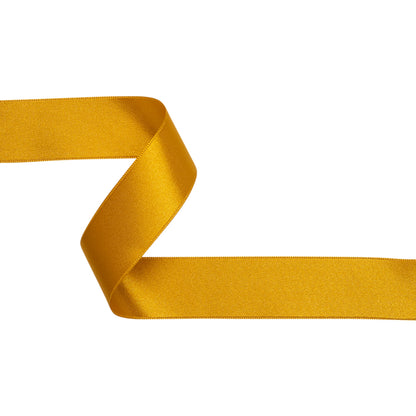 Dark Yellow Double Face French Satin Ribbon - 1"