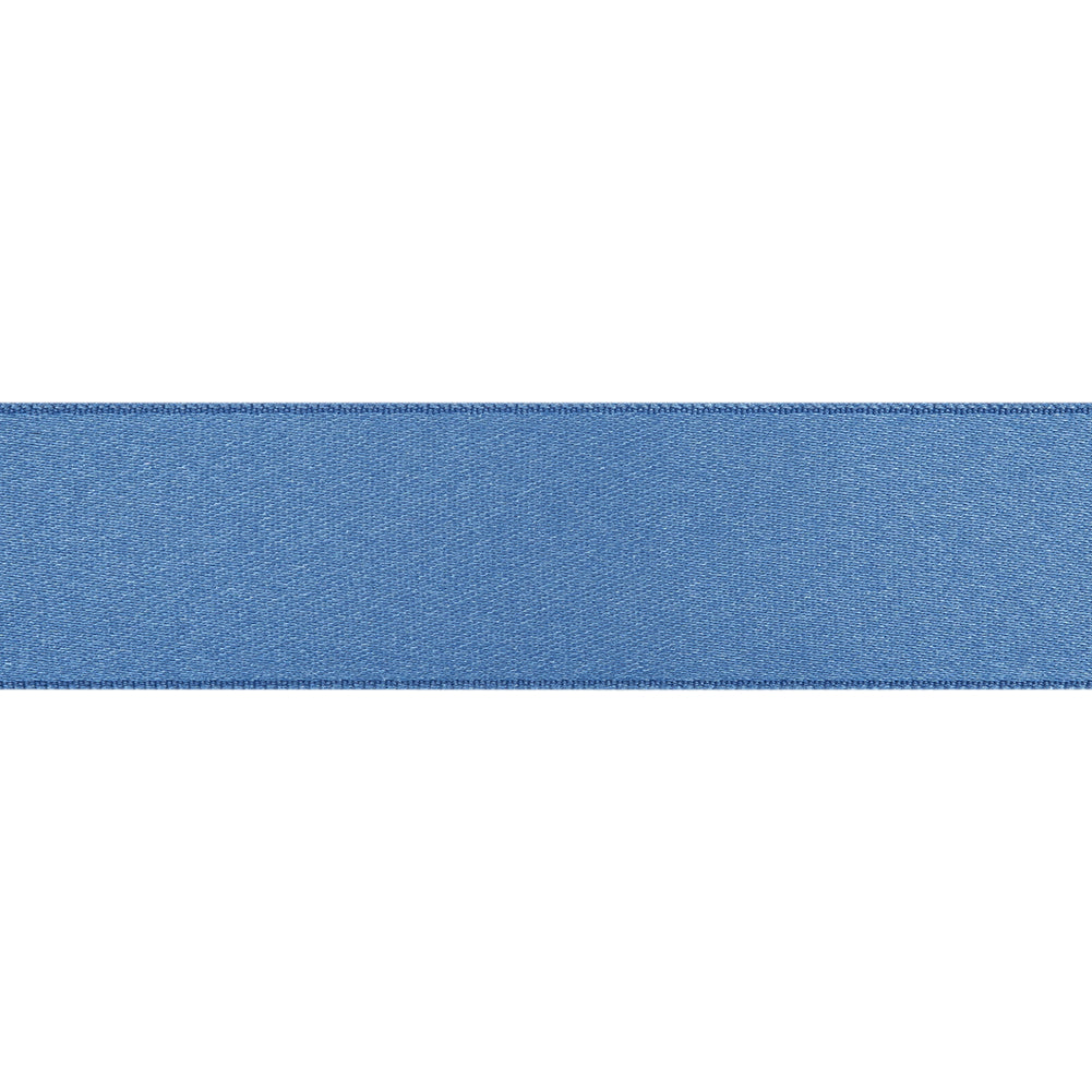 French Blue Double Face French Satin Ribbon - 1" Folded