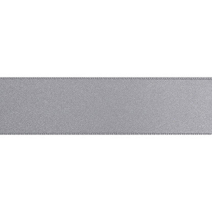 Light Gray Double Face French Satin Ribbon - 1" Folded