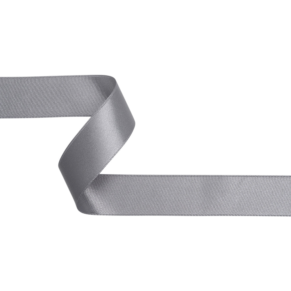 Light Gray Double Face French Satin Ribbon - 1"