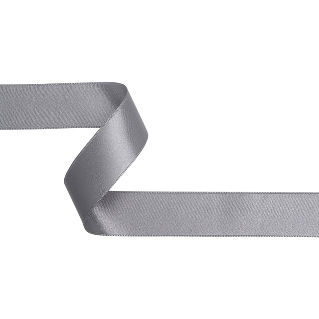 Light Gray Double Face French Satin Ribbon - 1"