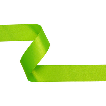 Neon Green Double Face French Satin Ribbon - 1"