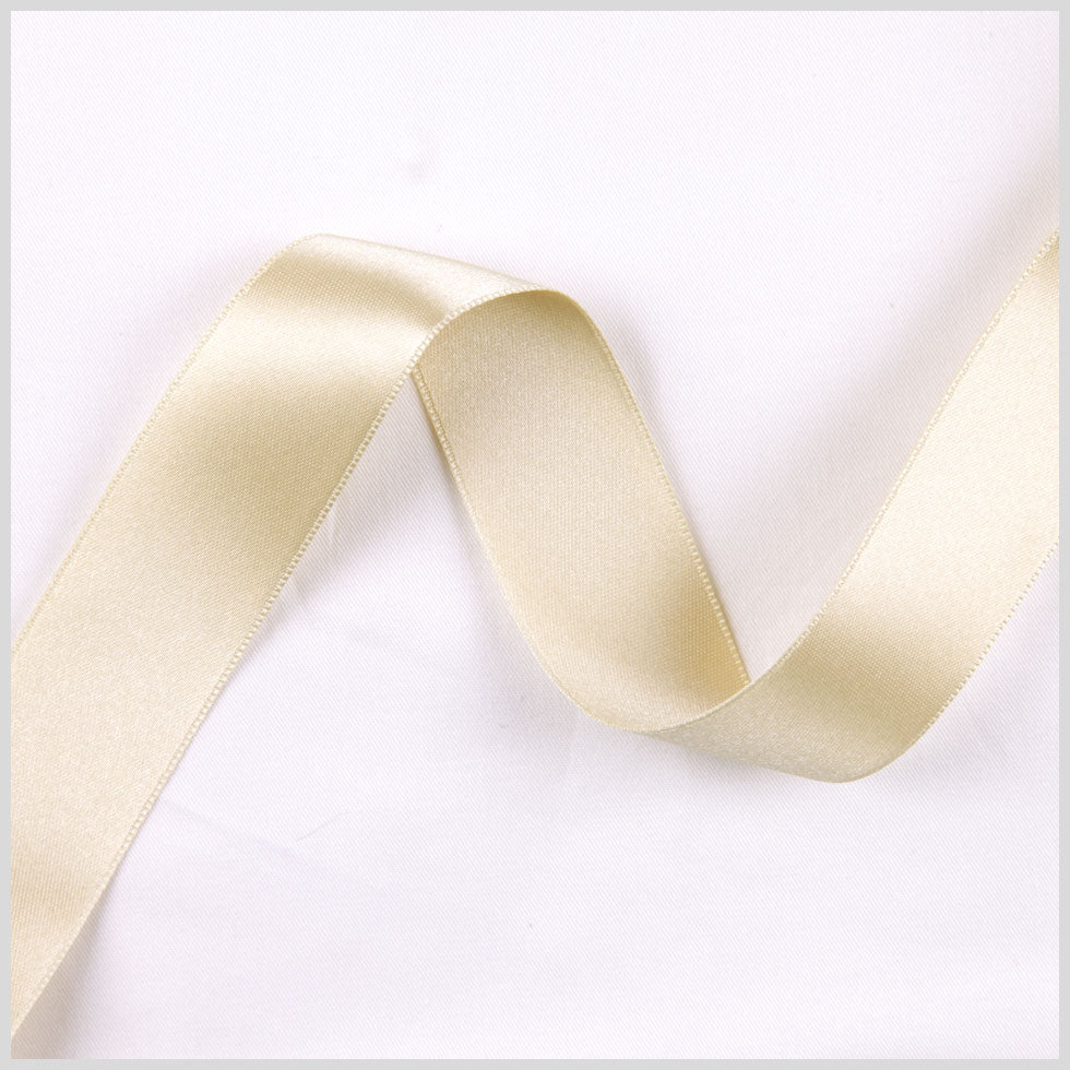 3/8 Pale Gold Double Face French Satin Ribbon