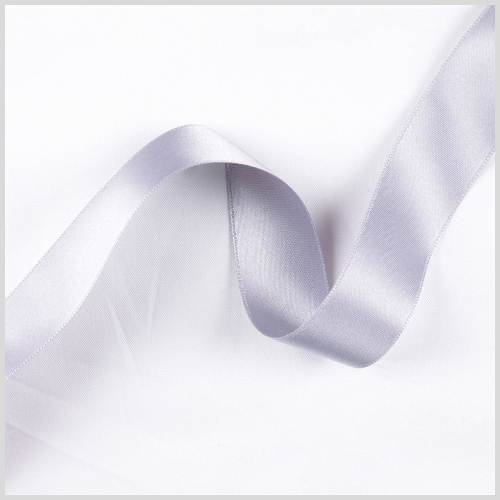 3/8 Light Gray Double Face French Satin Ribbon