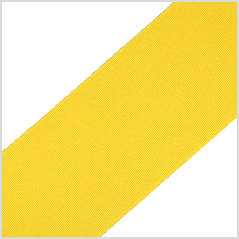 3 Yellow Solid Grosgrain Ribbon