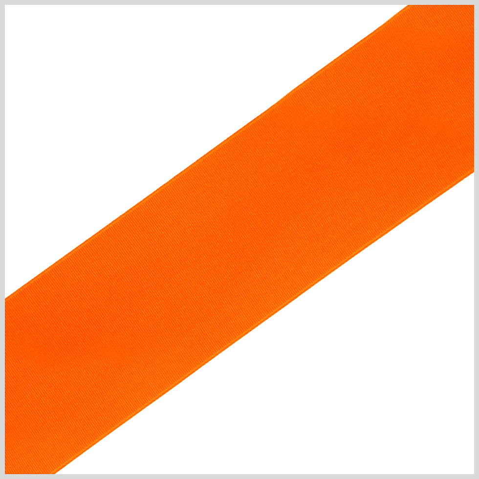1/4" Neon Orange Solid Grosgrain Ribbon