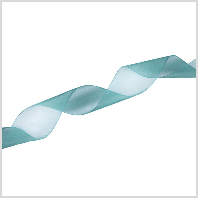 1/4 Teal Organza Ribbon