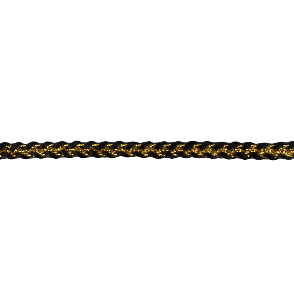 Black Gold Metallic Braid Detail
