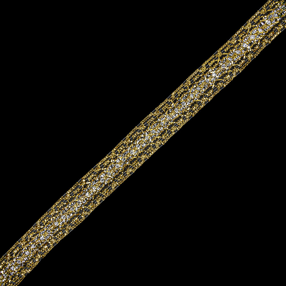 1&amp;quot; Silver Gold Metallic Braid