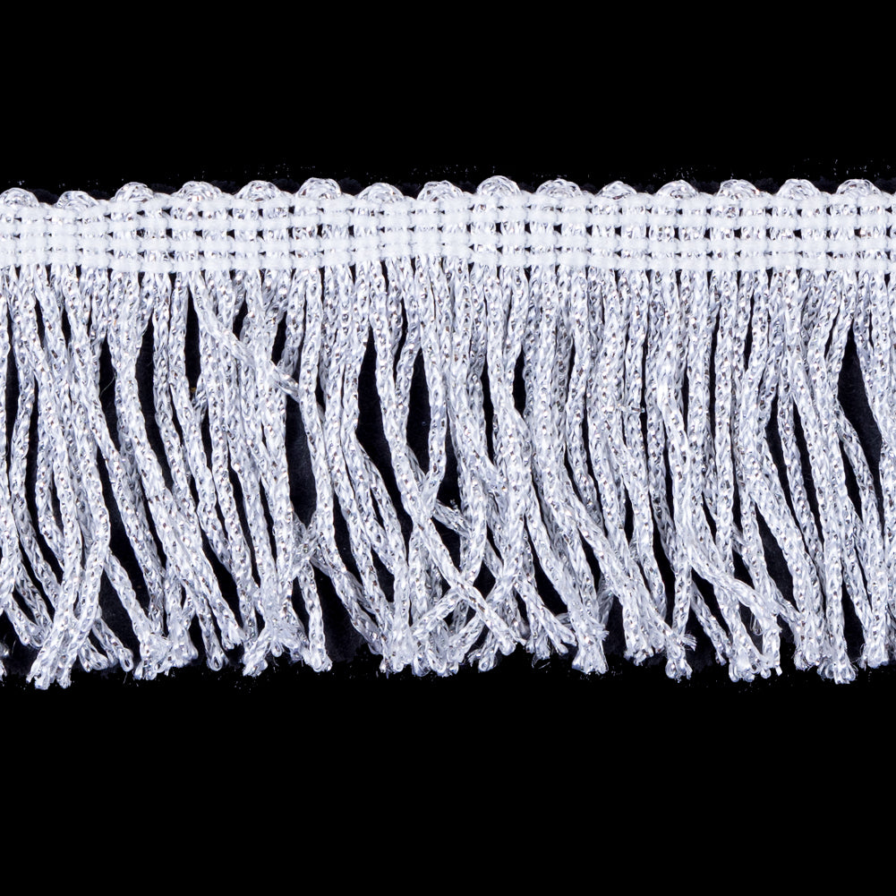2" Silver Metallic Fringe Detail