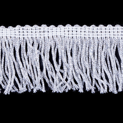 2" Silver Metallic Fringe Detail