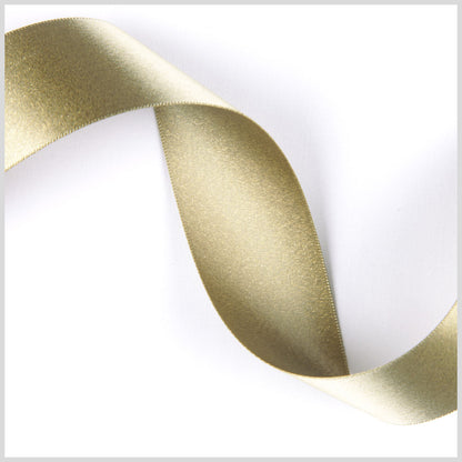 7/8 Antique Gold/Gold Double Face Metallic Satin Ribbon