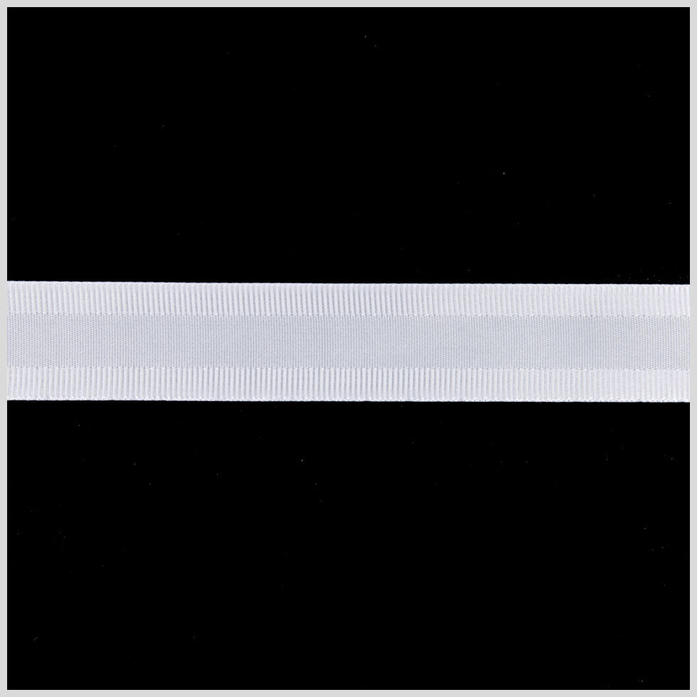 5/8 White Satin Grosgrain Ribbon