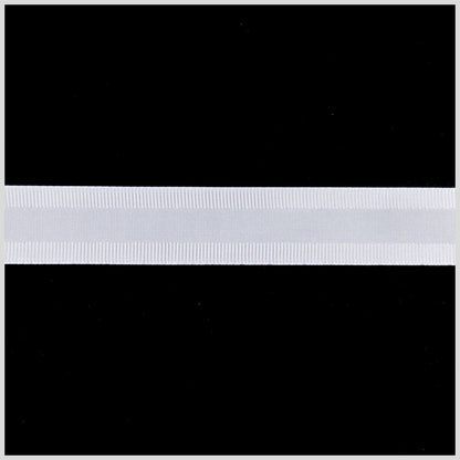 5/8 White Satin Grosgrain Ribbon