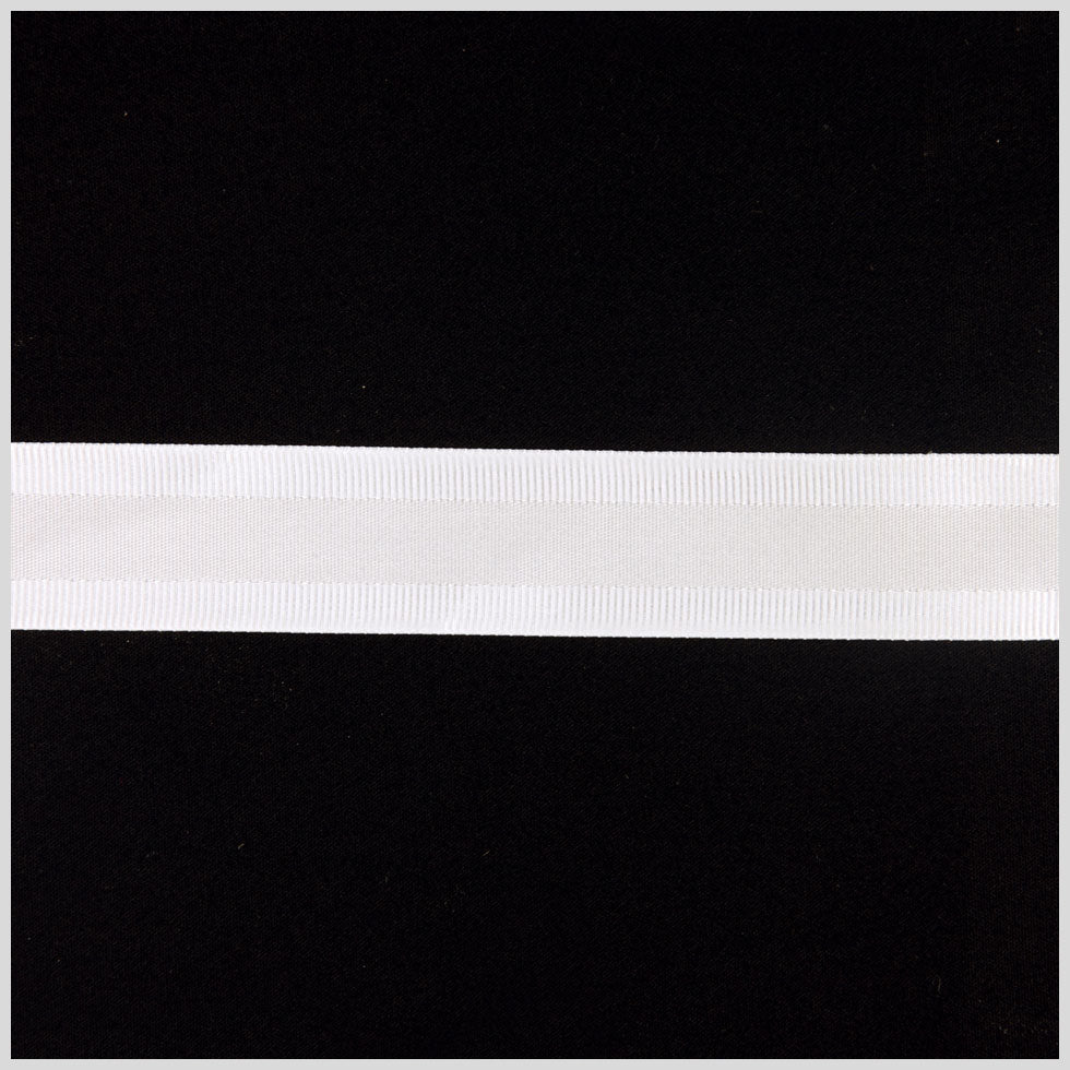 7/8 Antique White Satin Grosgrain Ribbon