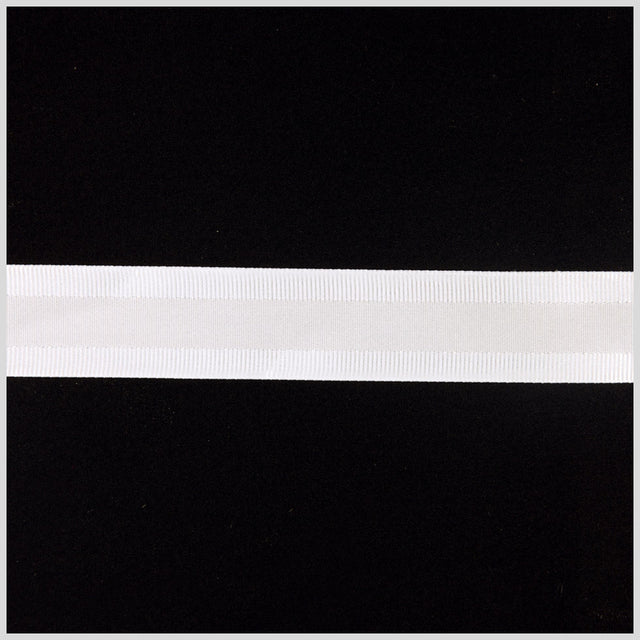 7/8 Antique White Satin Grosgrain Ribbon