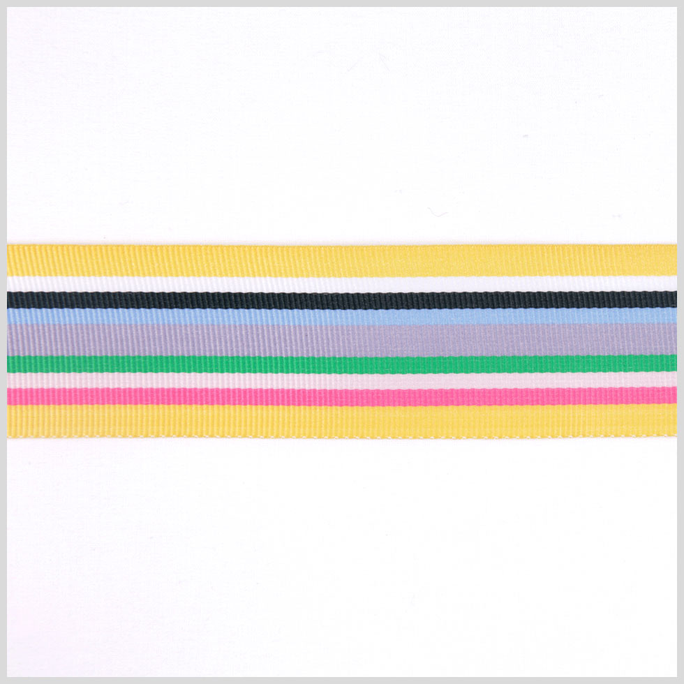 Yellow Combo Striped Grosgrain Ribbon