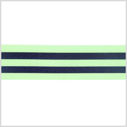 Green/Blue Striped Grosgrain Ribbon