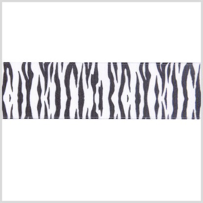 1.5 Black/White Printed Grosgrain Ribbon