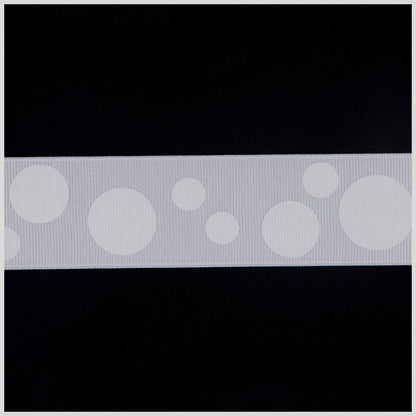 7/8 Millennium Silver Polka Dot Grosgrain Ribbon