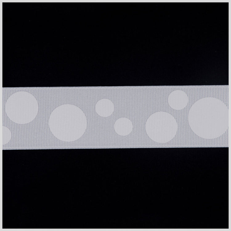 template--26688905969737__main-7/8 Millennium Silver Polka Dot Grosgrain Ribbon