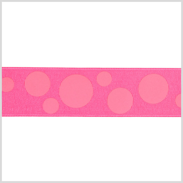 7/8 Hot Pink Polka Dot Grosgrain Ribbon