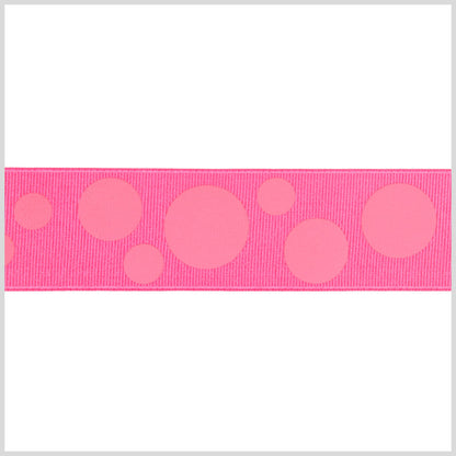 1.5" Hot Pink Polka Dot Grosgrain Ribbon