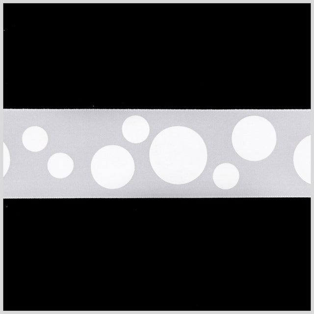 7/8 White Polka Dot Satin Ribbon