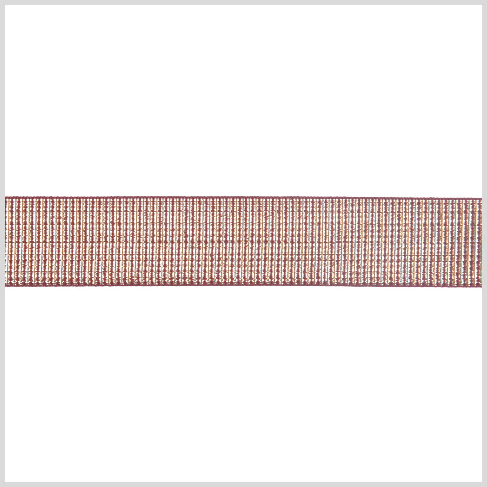 Wine Double Face Metallic Satin Ribbon
