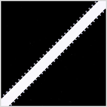 3/16 White Double Face Feather Edge Satin Ribbon