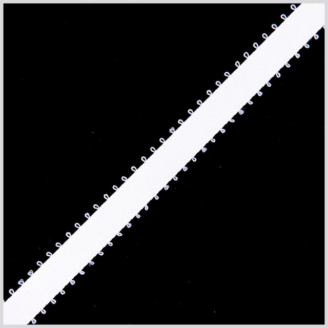 3/16 White Double Face Feather Edge Satin Ribbon
