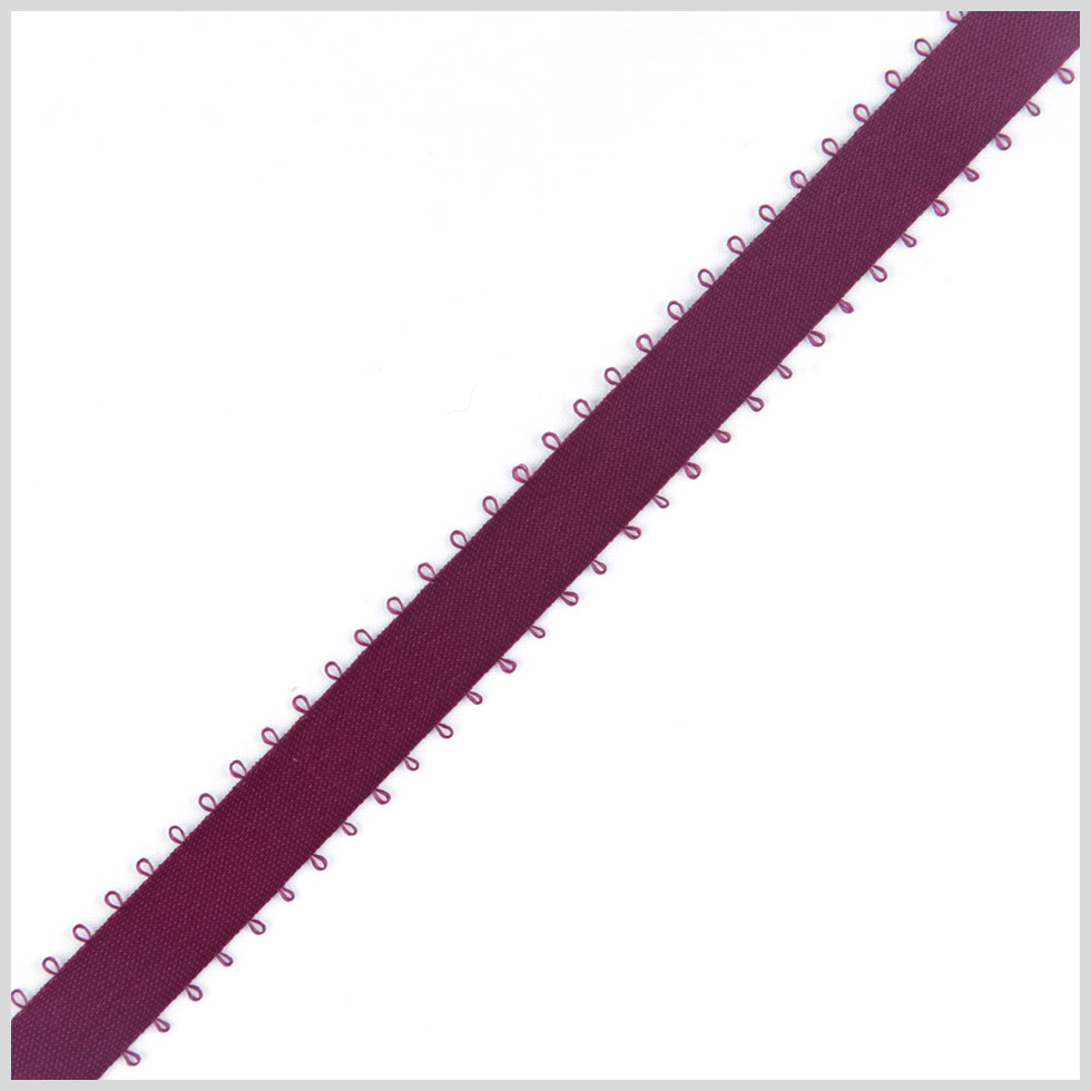 3/16" Wine Double Face Feather Edge Satin Ribbon