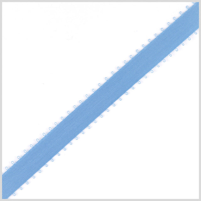 3/16 Lace Blue Double Face Feather Edge Satin Ribbon