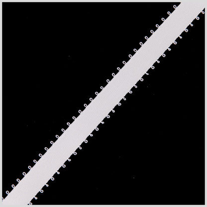 3/16" Ivory Double Face Feather Edge Satin Ribbon