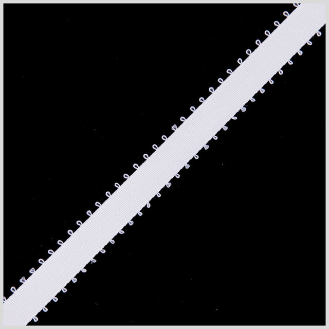 3/8 White Double Face Feather Edge Satin Ribbon