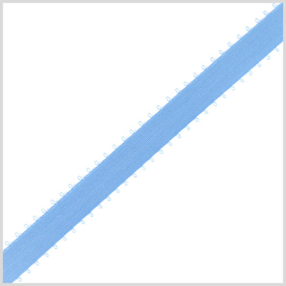 3/8 Lace Blue Double Face Feather Edge Satin Ribbon