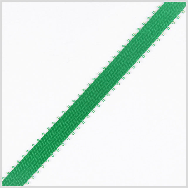 3/8 Emerald Double Face Feather Edge Satin Ribbon