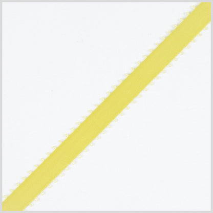 3/8" Lemon Double Face Feather Edge Satin Ribbon
