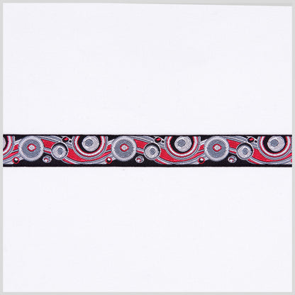 Red/Black French Jacquard Ribbon