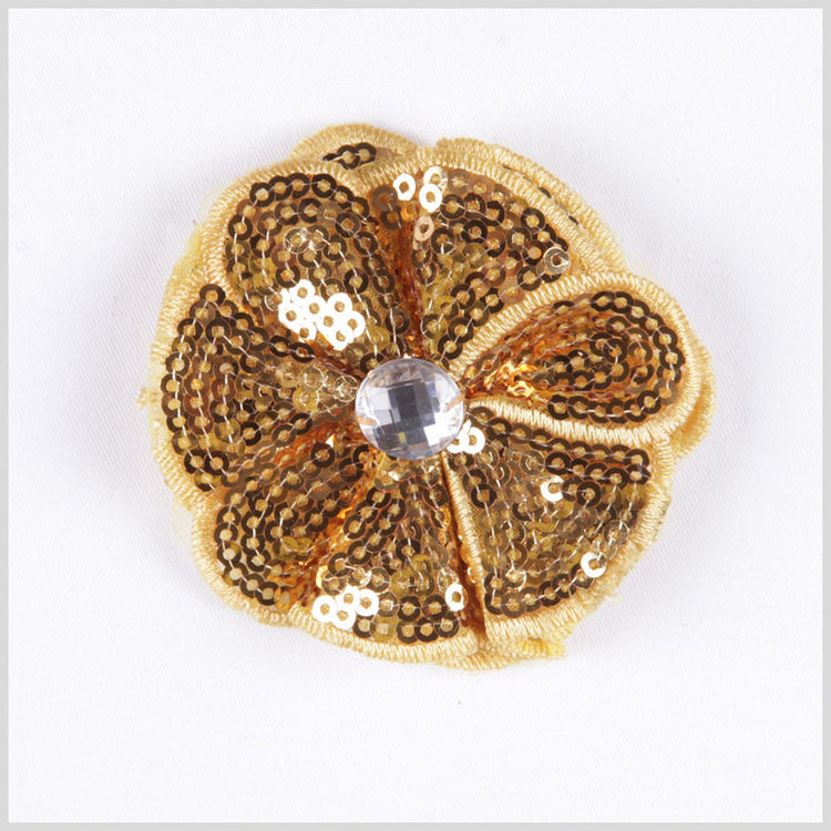 template--26688905969737__main-Gold Sequin Flower Brooch