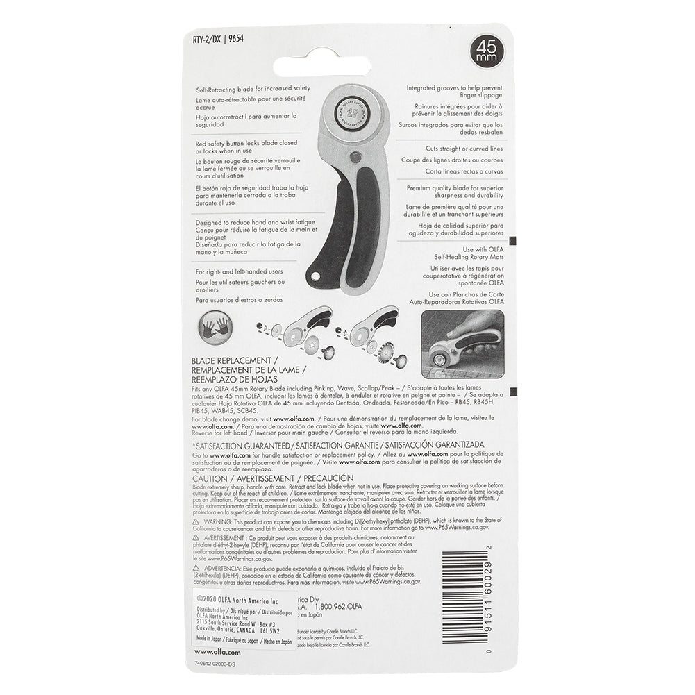 Olfa 45mm Ergonomic Rotary Cutter Detail